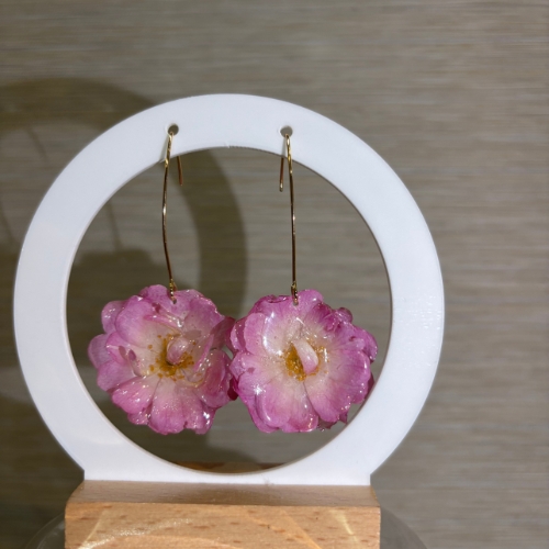 Auskari Mini Rozītes - “Pink fairy" - Image 6