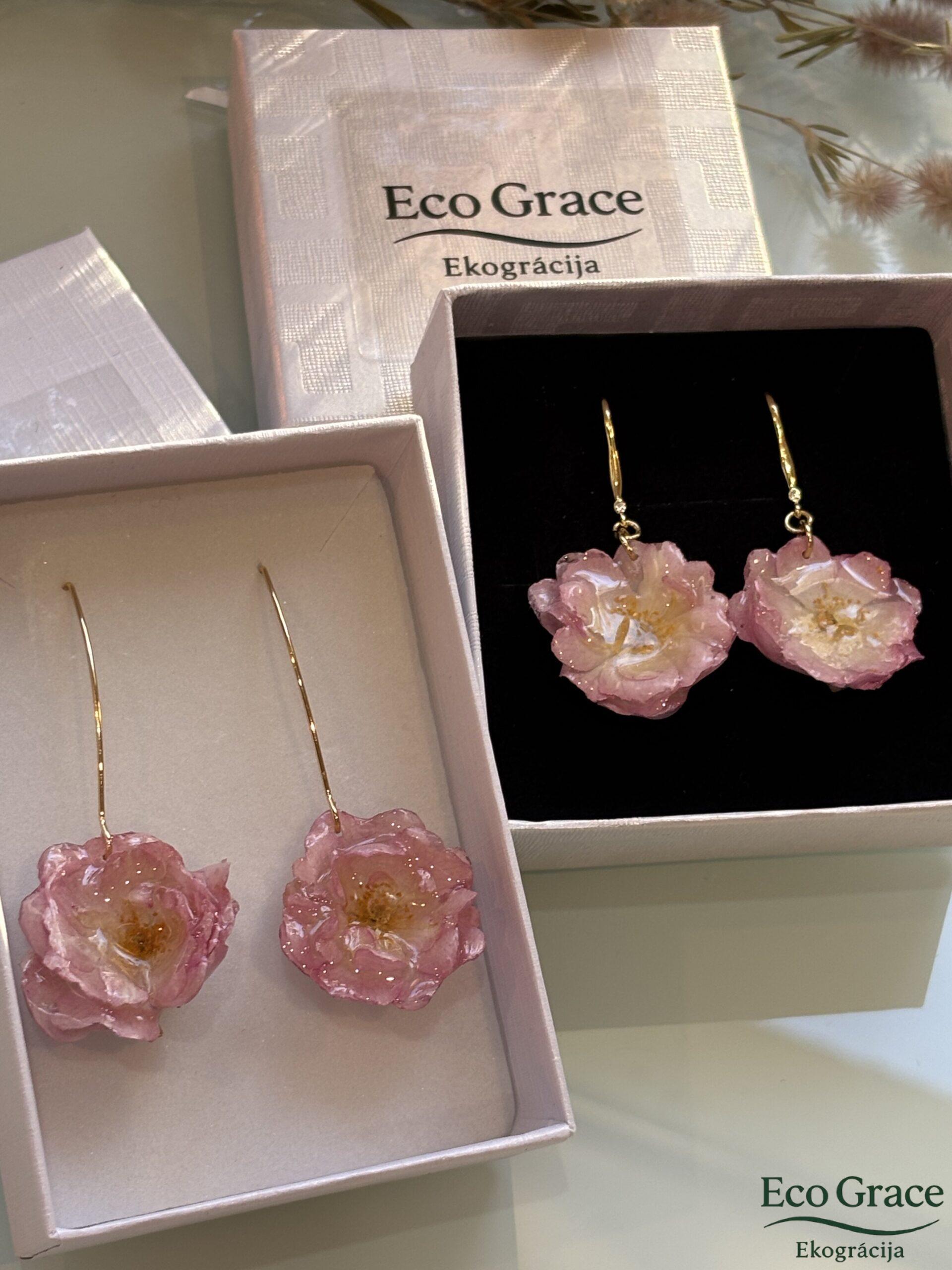 Auskari Mini Rozītes - “Pink fairy"