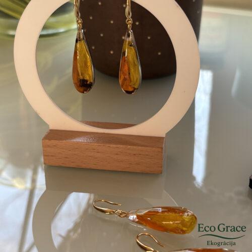 Samteņu ziedlapiņu auskari "Lāse"