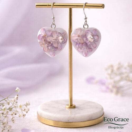 Ceriņu auskari "Sirsniņa" Ceriņu auskari "Sirsniņa"