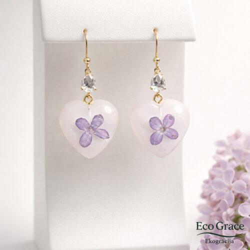 Ceriņziedu auskari "Klusais zieds"