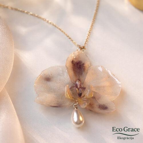 RNYK5080 Orhidejas kulons "Pērle"