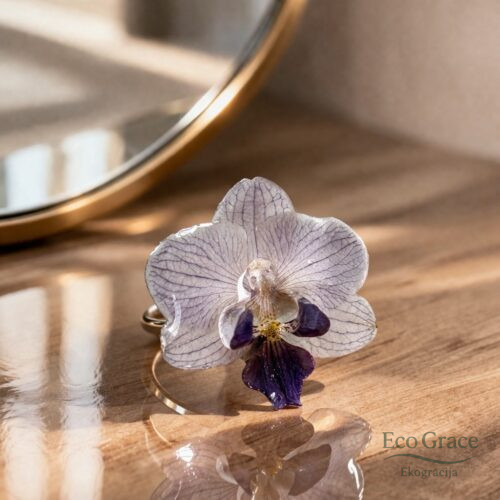 Gredzens "Orhideja- Zilā"